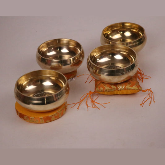 Tibetan Buddhist Shiny Brass Singing Bowl