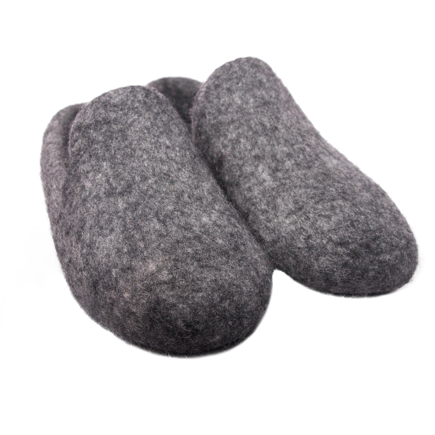 Plain Black Felt Slipper