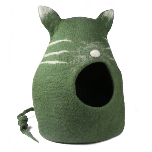 Green Cat Face Cat Cave