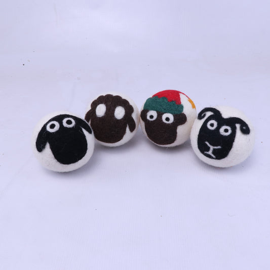 Sheep Pattern Felt Dryer Balls