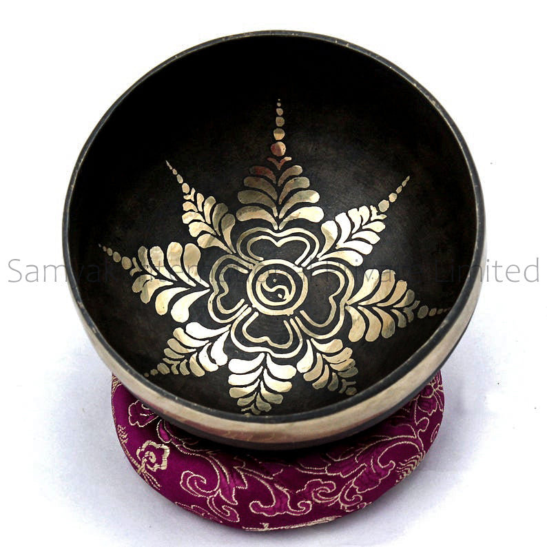 Handmade beautiful black tibetan singing bowls