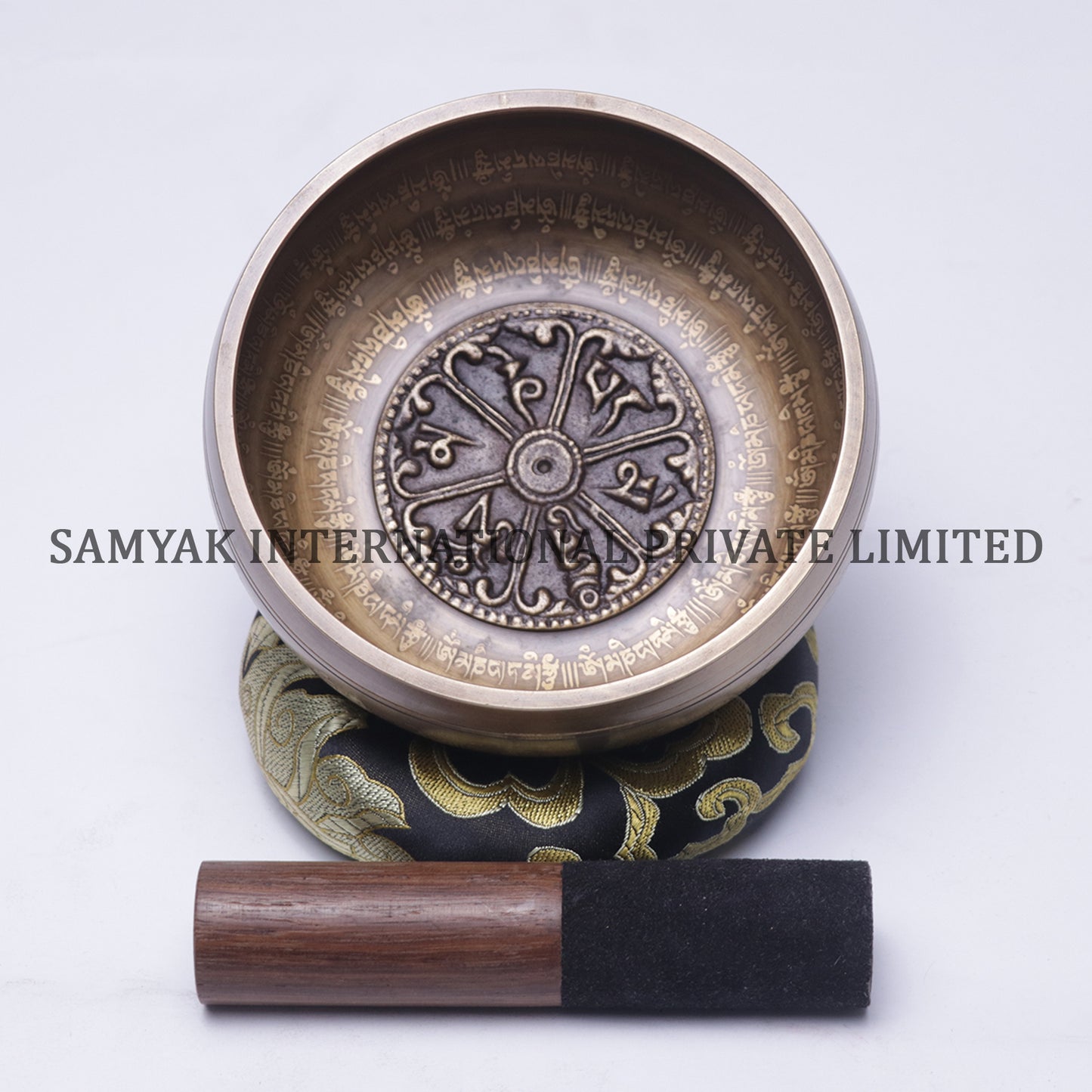 Om Mane Mantra Art Bajra Dice Singing Bowl