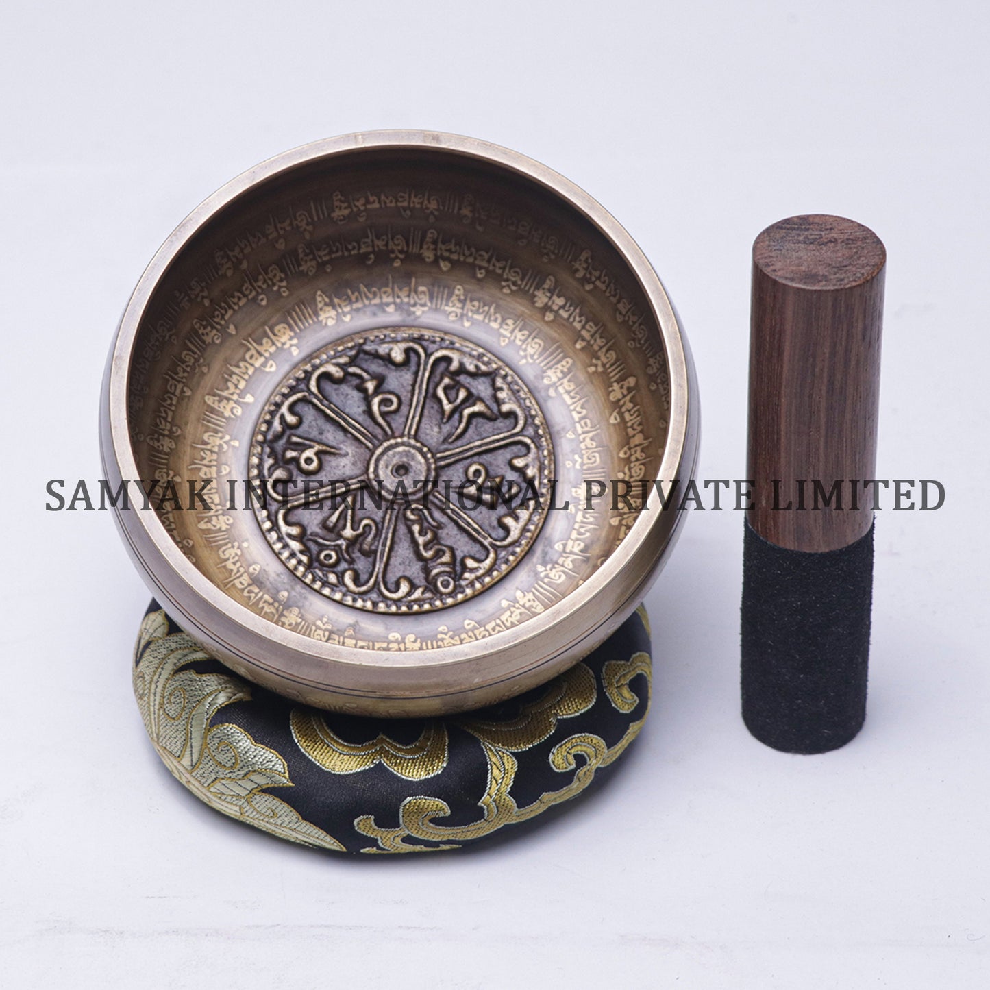 Om Mane Mantra Art Bajra Dice Singing Bowl