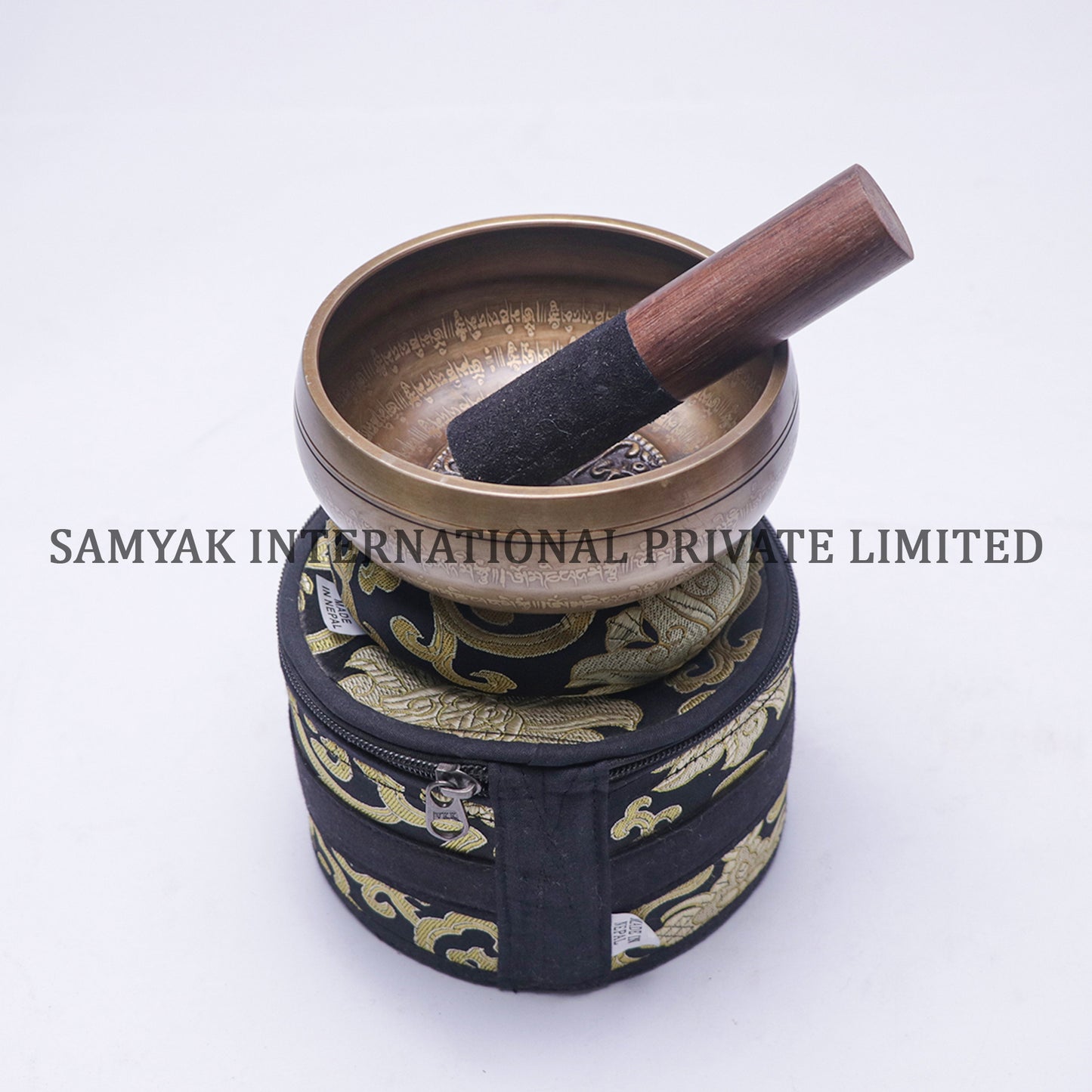 Om Mane Mantra Art Bajra Dice Singing Bowl